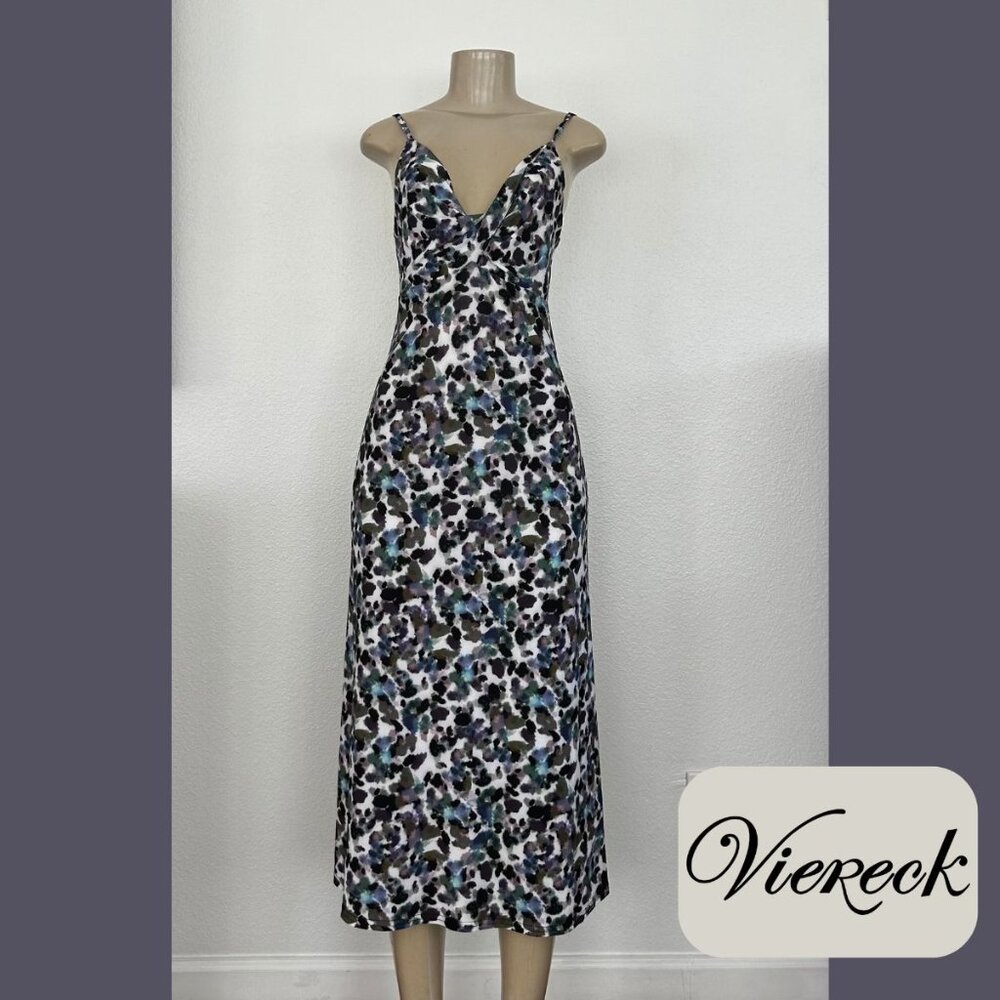 Viereck | Watercolor Floral Print Slip Dress